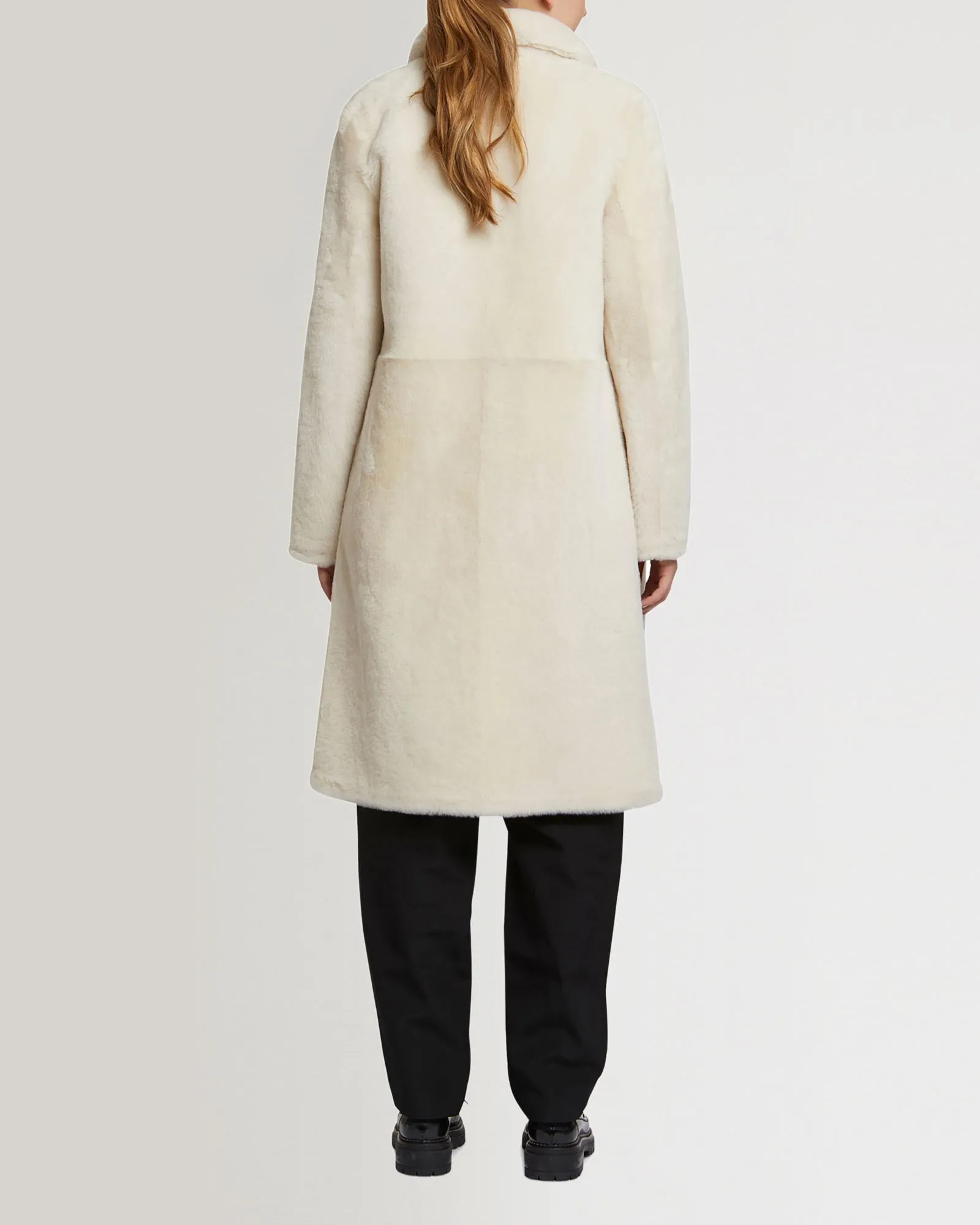 Manteau réversible en agneau mérinos